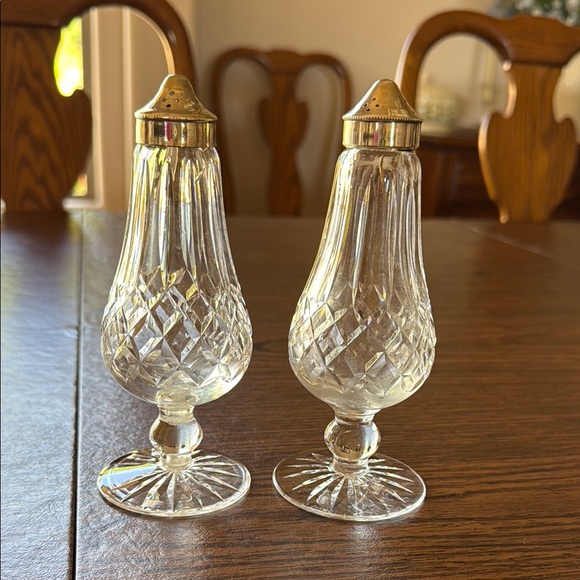 Waterford Crystal Other - Waterford Crystal Salt & Pepper Shakers with Sterling Silver tops
